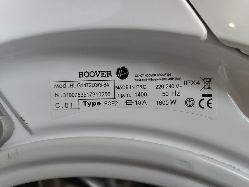 Стиральная машина Hoover Link HL G1472D3 384 1600W 7кг sn 3100753517310256 000053431 фото