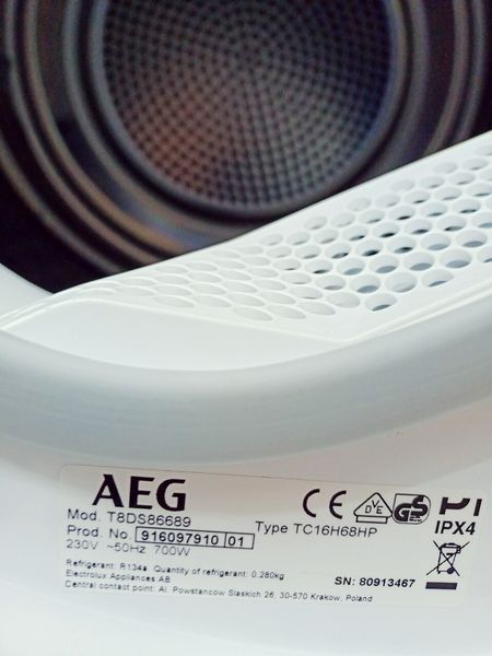 Сушильна машина AEG 8000 Series T8DS86689 700w 8кг sn 80913467 000042767 фото