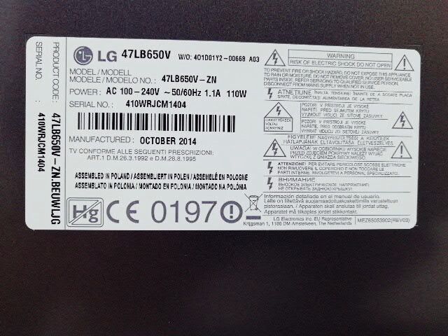 Телевизор 47 LG 47LB650V LED Smart TV Full HD 000034583 фото