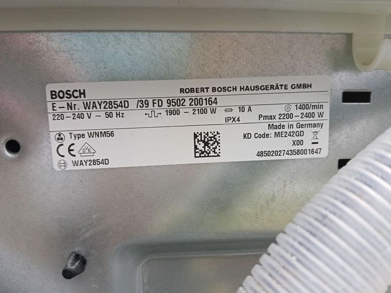 Стиральная машина Bosch WAY2854D 2400W 8кг sn 9502200164 000051068 фото