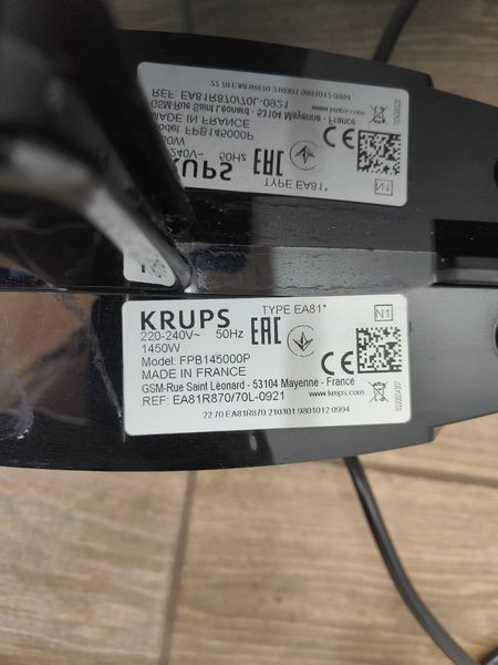 Кофемашина Krups EA 81 FPB1450000P 1450W sn EA81R870 0994 000050082 фото