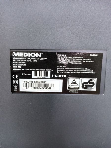 Телевизор 42 Medion MD30889 LCD 000041405 фото