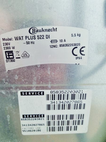 Стиральная машина вертикальная Bauknecht WAT Plus 522 DI 000037130 фото
