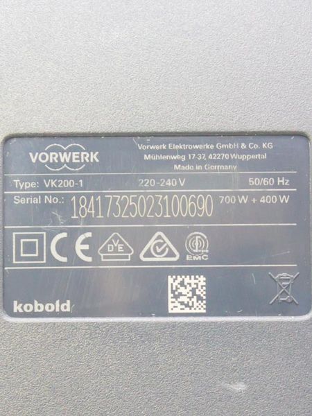 Пилосос вертикальний Vorwerk Kobold VK200 1 1100w sn 18417325023100690 сток LPNHE413566583 479е 000019000 фото