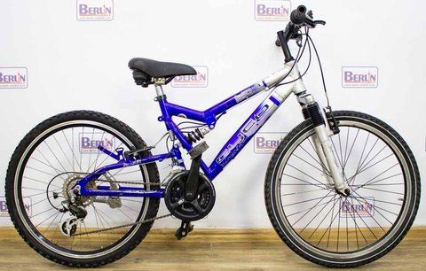 Велосипед 24 Cyco C24 двопідвіс серосиній алюміній 000013134 фото