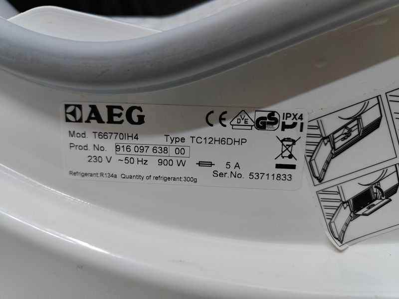 Сушильная машина AEG T66770IH4 900W 7кг sn 53711833 000053499 фото