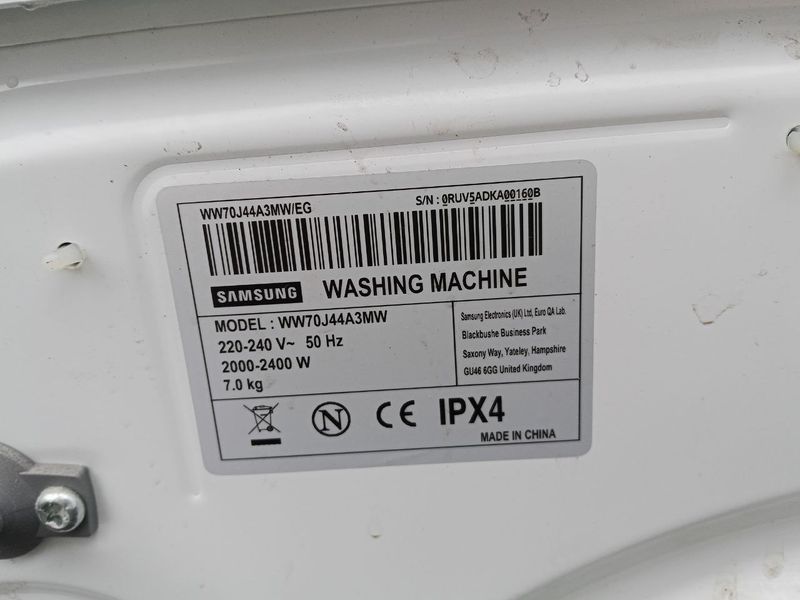Стиральная машина Samsung WW70J44A3MW 2400W 7кг sn 0RUV5ADKA00160B 000051069 фото