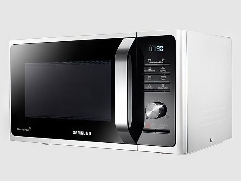 Мікрохвильова піч Samsung MG28F303TAW 800w гриль 1500w 28л White 000041648 фото