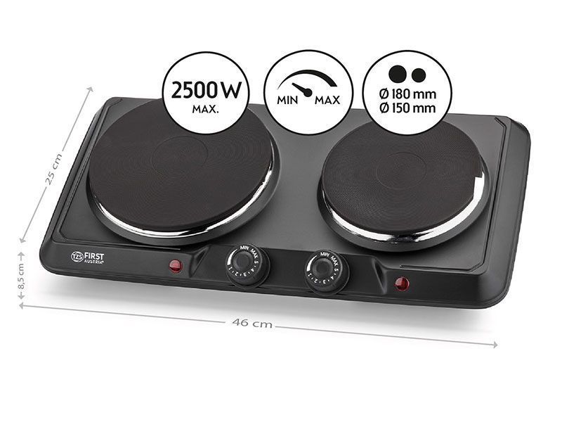 Плита электрическая First FA 5083 5 2500w Black 000045334 фото