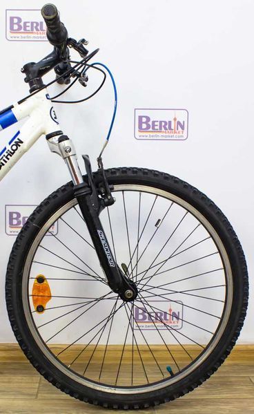 Велосипед 24 Decathlon rockrider двопідвіс синьо-білий алюм 000012399 фото