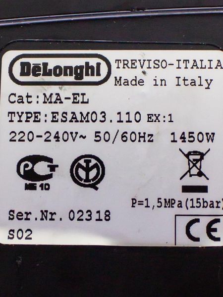 Кофемашина DeLonghi ESAM03 110 000031680 фото