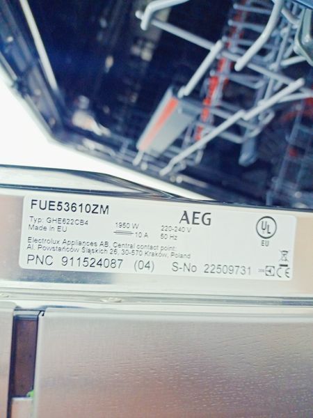 Посудомийна машина AEG FUE53610ZM 1950w 12 персон sn 22509731_п 6 н 244 000042528 фото