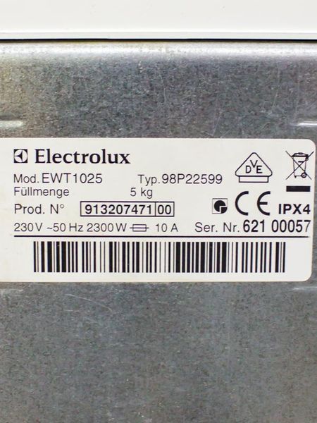 Стиральная машина вертикальная Electrolux EWT1025 000028983 фото