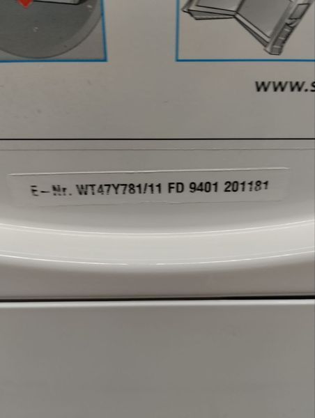 Сушильная машина Siemens WDT66 1000w 8кг sn WT47Y78111 000046349 фото