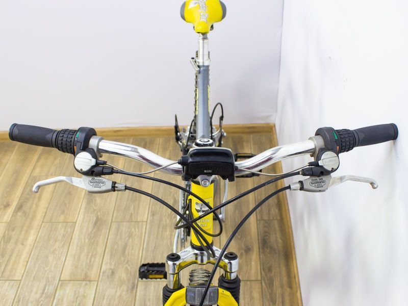 Велосипед 26 Ruddy Dax Mtb sus6 двопідвіс сіро-жовтий сталь 000019157 фото