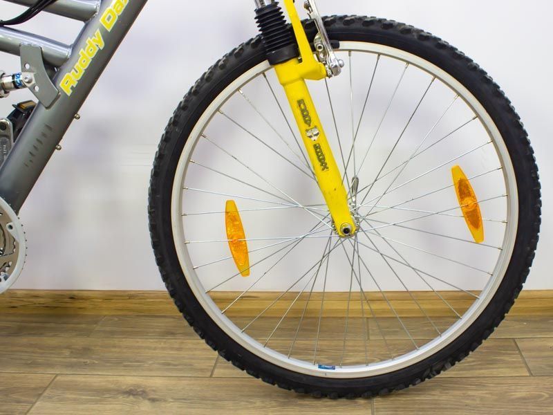 Велосипед 26 Ruddy Dax Mtb sus6 двопідвіс сіро-жовтий сталь 000019157 фото