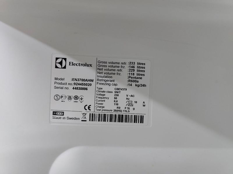Холодильник Electrolux EN3700AHW 110W 229+118л sn 44830006 n645 000053305 фото