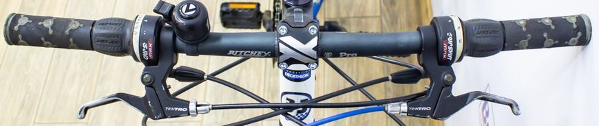 Велосипед 24 Decathlon rockrider двопідвіс синьо-білий алюм 000012399 фото