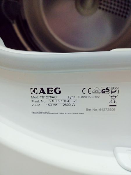 Сушильная машина AEG Protex T61278AC 000041698 фото