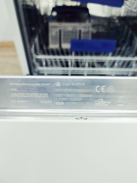 Посудомийна машина Siemens SN35L230EU 25 2400w 12 персон sn 9403 00340 000035930 фото
