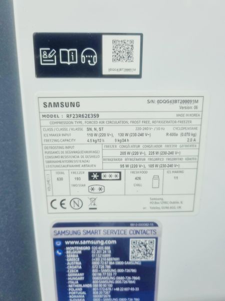 Холодильник SBS Samsung RF23R62E3S9 426+193+11л 110w sn 0DQG43BT200091M_п 4 н 200 000041758 фото
