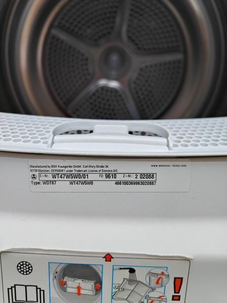 Сушильная машина Siemens iQ700 WT47W5W0 1000W sn 9610202088 000051588 фото