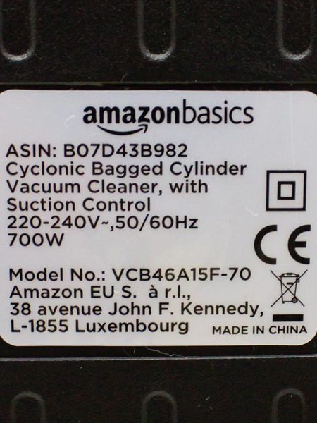 Пилосос AmazonBasics VCB46A15F 70 700w стік LPNHK066026474 56ф 000031224 фото