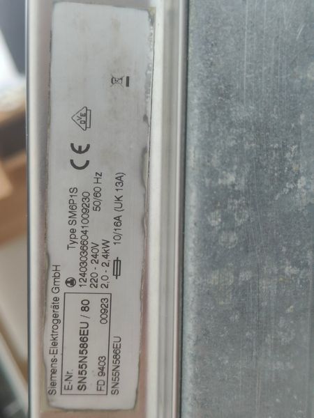 Посудомийна машина Siemens SN55N586EU 80 2400W 12 персон sn 940300923 000053860 фото