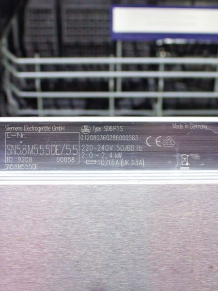 Посудомийна машина Siemens SN58M555DE 55 2400w 12 персон sn 9208 00058 000031821 фото