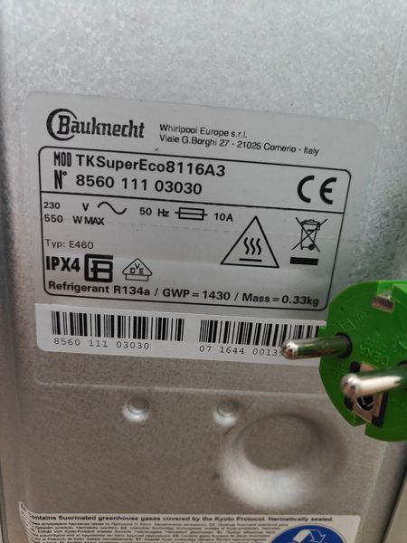Сушильная машина Bauknecht TKSuperEco8116A3 550W 8кг sn 856011103030 000050130 фото