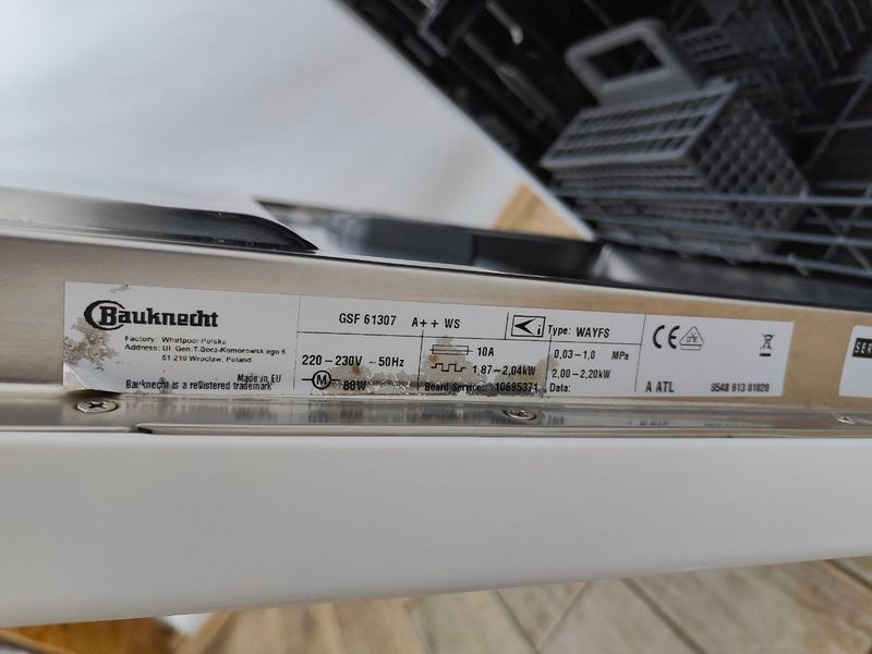 Посудомоечная машина Bauknecht GSF61307 2400W sn 10695371 000050125 фото