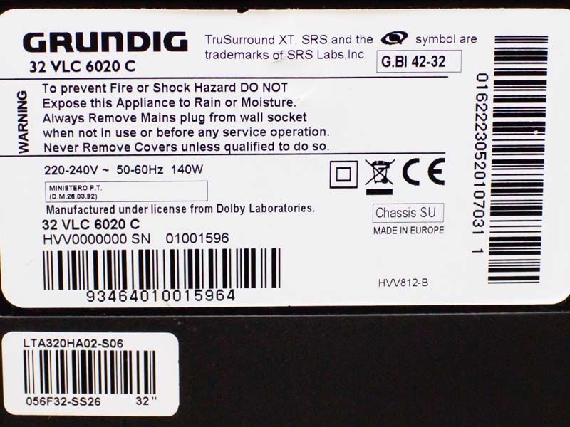 Телевизор 32 Grundig 32VLC6020C LCD 3D 000031586 фото