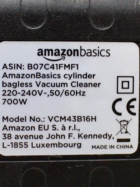 Пылесос AmazonBasics VCM43B16H 000030873 фото