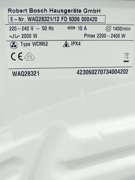 Стиральная машина Bosch Avantixx7 WAQ28321 12 000037668 фото