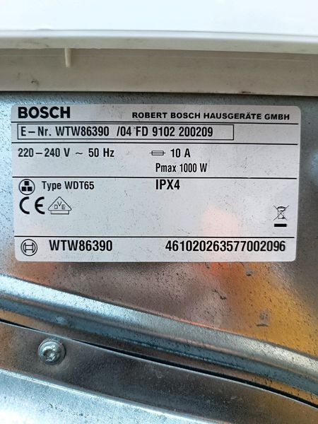 Сушильна машина Bosch EcoAvantixx7 WTW86390 1000w 7 кг sn 9102 200209 000045984 фото