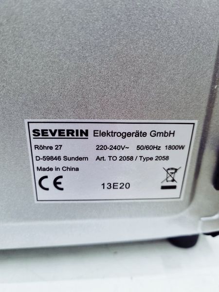 Електродуховка міні піч Severin TO 2058 1800w сток (без коробки) LPNHE558534876 178е 000032670 фото