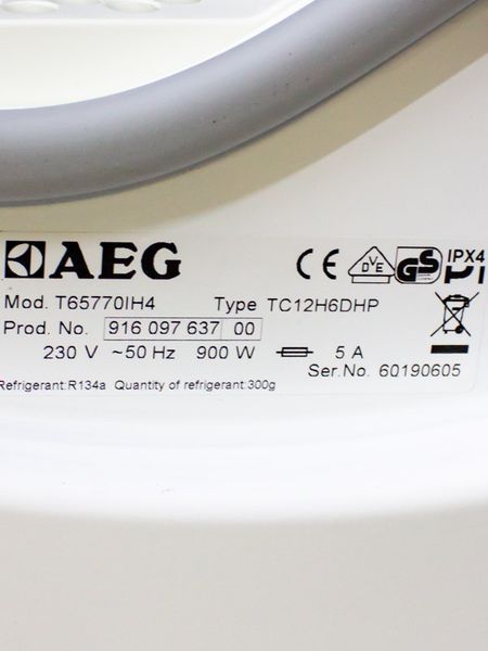 Сушильна машина AEG T65770IH4 900w 7 кг sn 60190605 000029007 фото