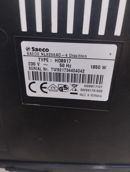 Кофемашина Saeco Incanto HD 8917 1850W sn TW901734404042 000046374 фото