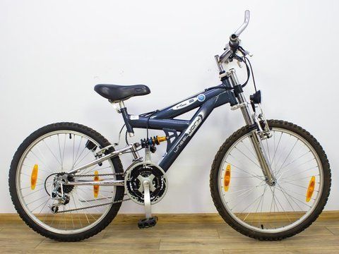 Велосипед 24 WheelWorx двопідвіс синій алюм 000019469 фото