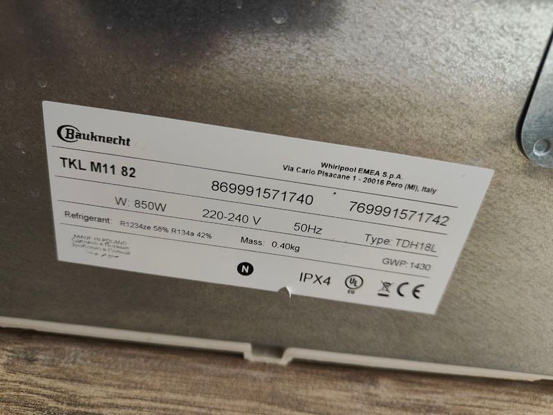 Сушильная машина Bauknecht TKLM1182 850W 6кг sn 552147010330 000050131 фото