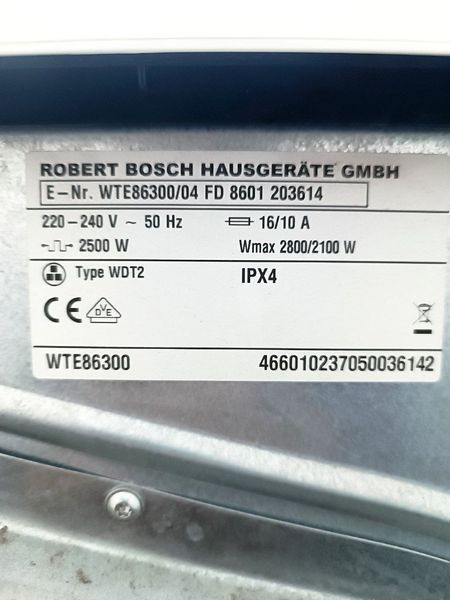 Сушильная машина Bosch Maxx6 WTE86300 04 2500w 7 кг sn 8601 203614 000046159 фото