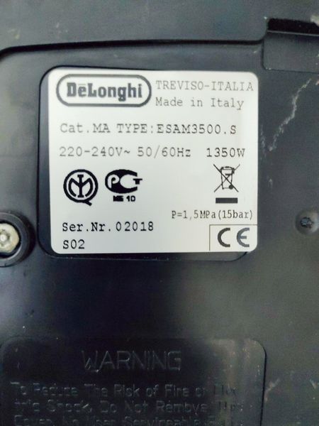 Кавомашина DeLonghi Magnifica ESAM3500 S 1350w sn 02018 000038913 фото