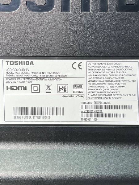 Телевизор 40 Toshiba 40L1343DG Full HD 3D 000039477 фото