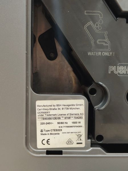 Кофемашина Siemens EQ6 TE603501DE09 1500W sn 9705704293 000053705 фото