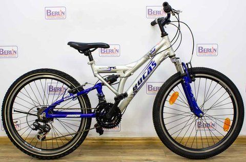 Велосипед 24 Bocas Jumper Little 2b fast двопідвіс сіро-синій алюміній 000010447 фото
