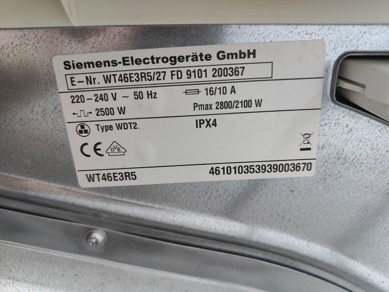 Сушильна машина Siemens IQ500 WT46E3R5 2800W 7кг sn 9101200367 000052857 фото