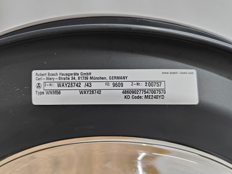 Пральна машина Bosch HomeProfessional WAY28742 2400W 8кг sn 9609200757 000051845 фото