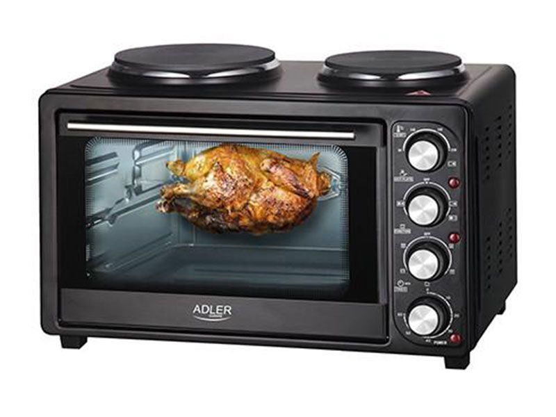 Электродуховка мини печь с плитой Adler AD 6020 36л 2500w 000017644 фото