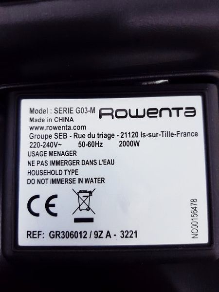 Контакт гриль Rowenta GR3060 Serie G03 M 000032797 фото