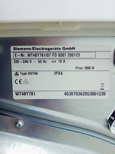 Сушильная машина Siemens IQ890 WT48Y781 07 000042345 фото